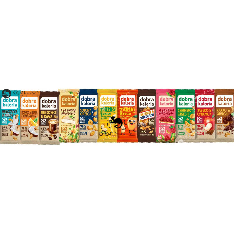 BATON WEGAŃSKI przekąska SOLONY ORZECH bez cukru DOBRA KALORIA 35G x3 105G