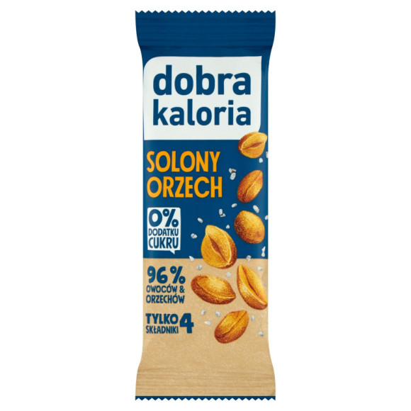 BATON WEGAŃSKI przekąska SOLONY ORZECH bez cukru DOBRA KALORIA 35x10 0,35KG BATON WEGAŃSKI przekąska SOLONY ORZECH bez cukru DOBRA KALORIA 35x10 0,35KG