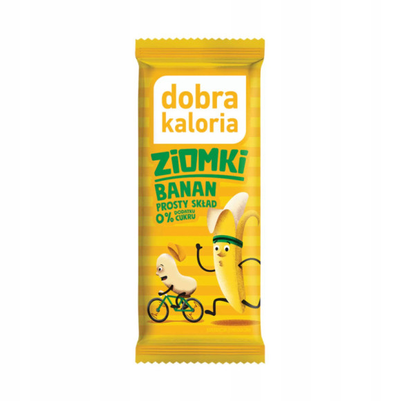 BATON WEGAŃSKI ZIOMKI 32g BANAN ORZECHY NERKOWCA bez cukru DOBRA KALORIA BATON WEGAŃSKI ZIOMKI 32g BANAN ORZECHY NERKOWCA bez cukru DOBRA KALORIA