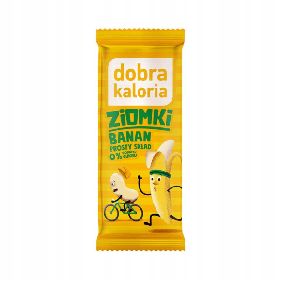 BATON WEGAŃSKI ZIOMKI 32g BANAN ORZECHY NERKOWCA bez cukru DOBRA KALORIA BATON WEGAŃSKI ZIOMKI 32g BANAN ORZECHY NERKOWCA bez cukru DOBRA KALORIA