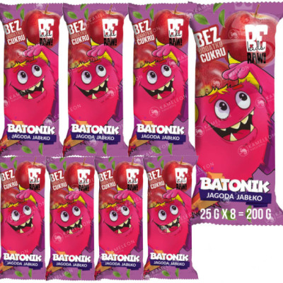 BE RAW! KIDS BATON DLA DZIECI  JAGODA JABŁKO
