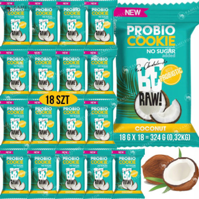 BE RAW! PROBIO COOKIE COCONUT ciastko probiotyk x18