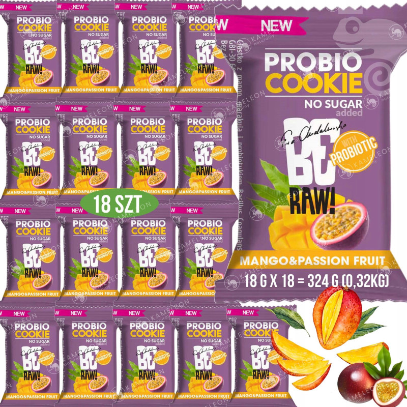 BE RAW! PROBIO COOKIE MANGO 324g zdrowe ciasteczko