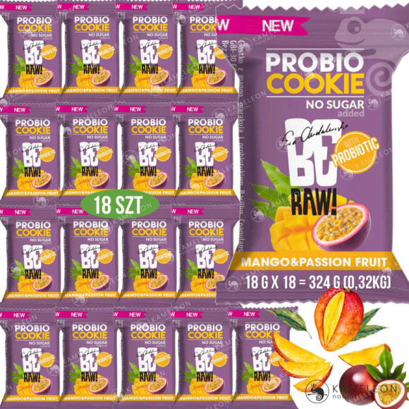 BE RAW! PROBIO COOKIE MANGO 324g zdrowe ciasteczko BE RAW! PROBIO COOKIE MANGO 324g zdrowe ciasteczko