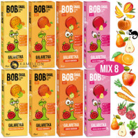 BOB SNAIL JELLY GALARETKA mix smaków MANGO GRUSZKA MARCHEW MALINA 27G x8