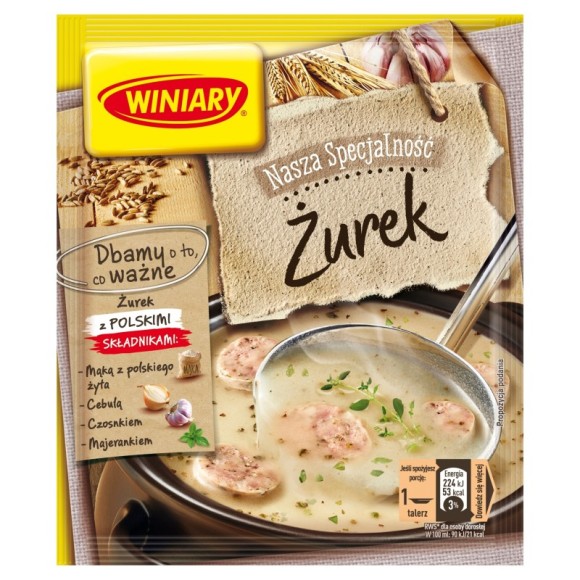 WINIARY ŻUREK Z NATURALNYMI SKŁADNIKAMI 3 porcje WIELKANOC