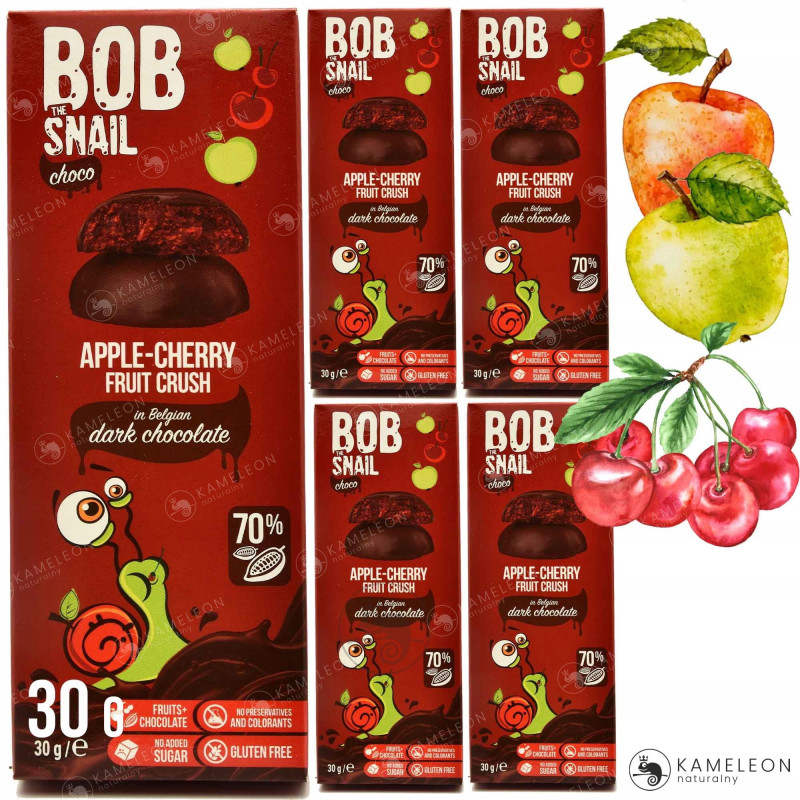 BOB SNAIL PRZEKĄSKA JABŁKO-WIŚNIA CZEKOLADA 30G x5
