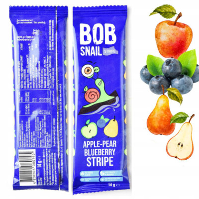 BOB SNAIL PRZEKĄSKA JABŁKOWO-GRUSZKOWO-BORÓWKOWA Jabłko Gruszka Borówka 14G