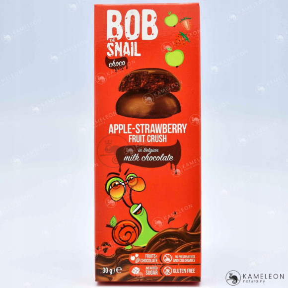 BOBSNAIL PRZEKĄSKA JABŁKO-TRUSKAWKA CZEKOLADA 30x5 BOBSNAIL PRZEKĄSKA JABŁKO-TRUSKAWKA CZEKOLADA 30x5