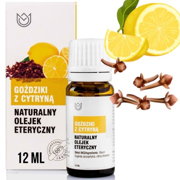 Naturalny OLEJEK ETERYCZNY GOŹDZIKI I CYTRYNA 12ml