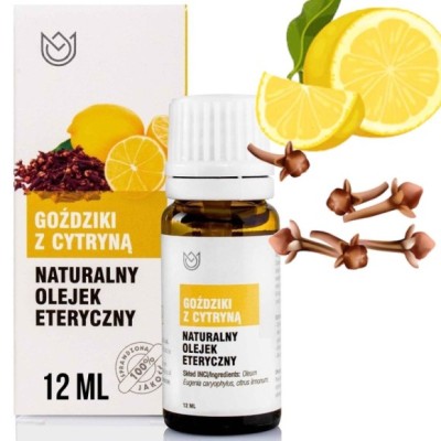 Naturalny OLEJEK ETERYCZNY GOŹDZIKI I CYTRYNA 12ml