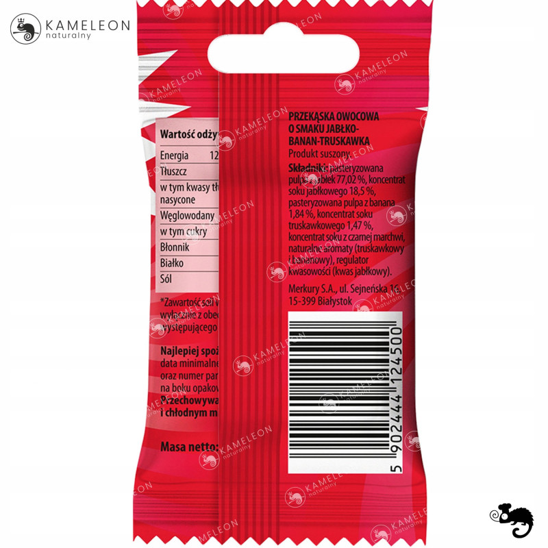 BUNNY NINJA przekąska owocowa MIX SMAKÓW Truskawka Mango Porzeczka x15 225G