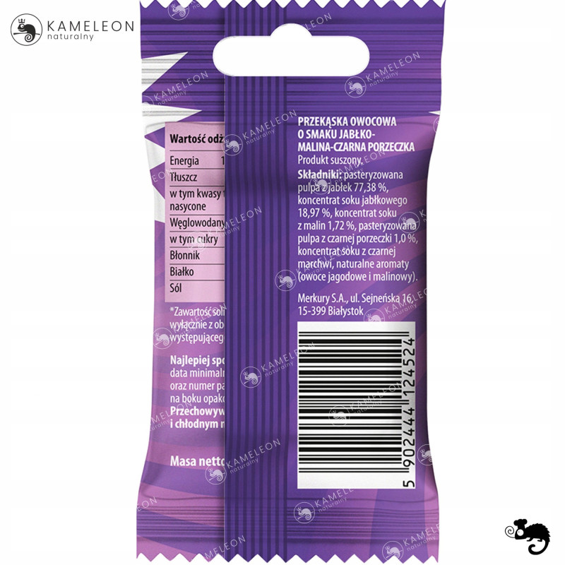 BUNNY NINJA przekąska owocowa MIX SMAKÓW Truskawka Mango Porzeczka x15 225G