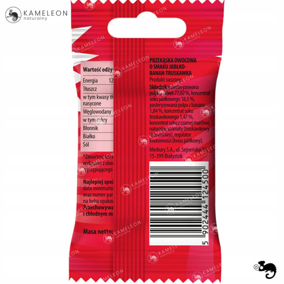 BUNNY NINJA rolls zakręcona przekąska BEZ CUKRU JABŁKO BANAN TRUSKAWKA 5szt BUNNY NINJA rolls zakręcona przekąska BEZ CUKRU JABŁKO BANAN TRUSKAWKA 5szt