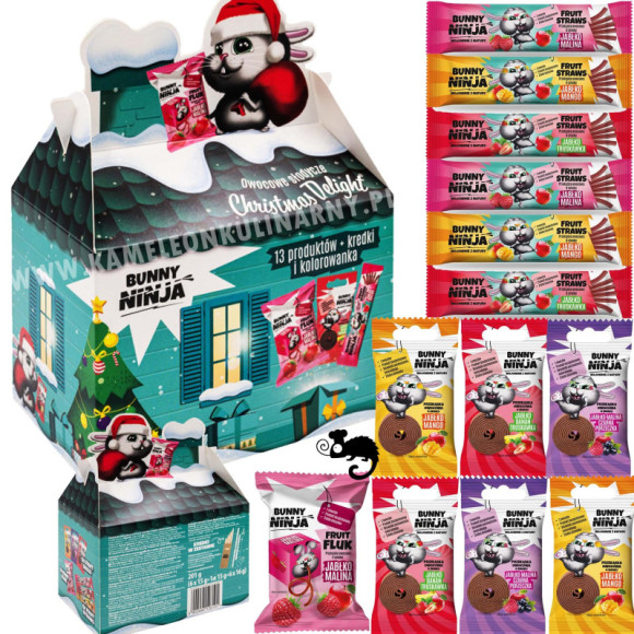 BUNNY NINJA ŚWIĄTECZNY ZESTAW ŚWIĘTA CHRISTMAS PRZEKĄSKA OWOCOWA 13szt x 9! BUNNY NINJA ŚWIĄTECZNY ZESTAW ŚWIĘTA CHRISTMAS PRZEKĄSKA OWOCOWA 13szt x 9!