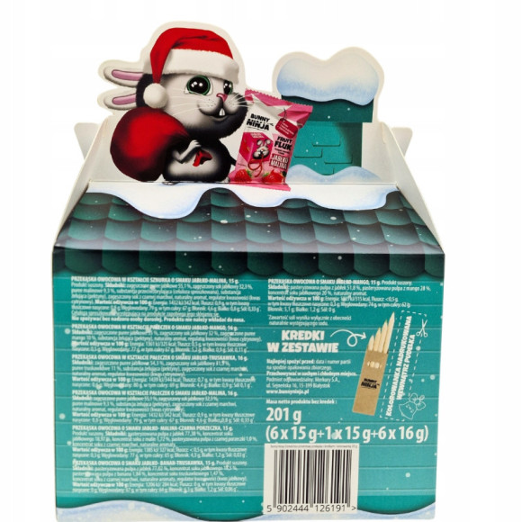 BUNNY NINJA ŚWIĄTECZNY ZESTAW ŚWIĘTA CHRISTMAS PRZEKĄSKA OWOCOWA 13szt x 9! BUNNY NINJA ŚWIĄTECZNY ZESTAW ŚWIĘTA CHRISTMAS PRZEKĄSKA OWOCOWA 13szt x 9!