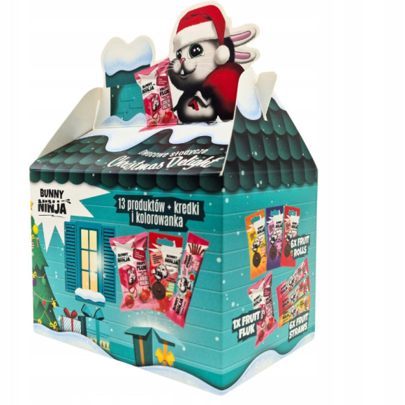 BUNNY NINJA ŚWIĄTECZNY ZESTAW ŚWIĘTA CHRISTMAS PRZEKĄSKA OWOCOWA 13szt x 9! BUNNY NINJA ŚWIĄTECZNY ZESTAW ŚWIĘTA CHRISTMAS PRZEKĄSKA OWOCOWA 13szt x 9!