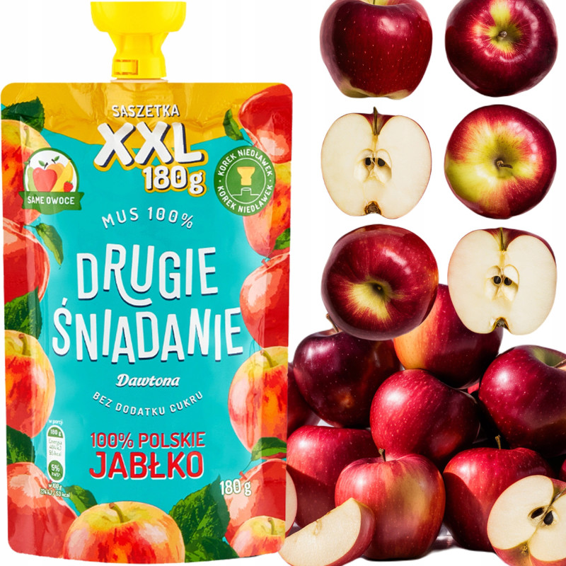 DAWTONA MUS OWOCOWY Drugie Śniadanie XXL MIX SMAKÓW x15 aż 2,7KG + LUNCHBOX