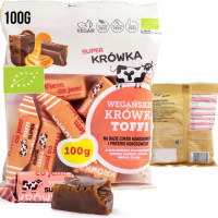 Eko KRÓWKI WEGAŃSKIE BEZMLECZNE TOFFI BEZ GLUTENU LAKTOZY 100g Super FUDGIO
