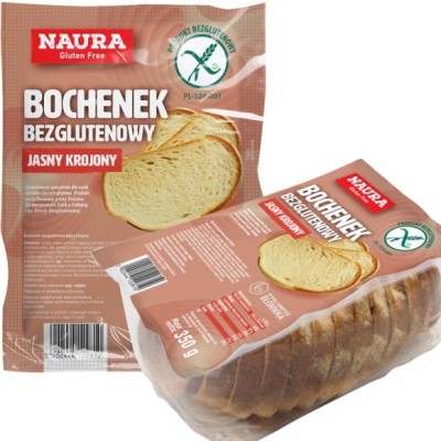 NAURA CHLEB BOCHENEK BEZGLUTENOWY JASNY krojony BEZ GLUTENU