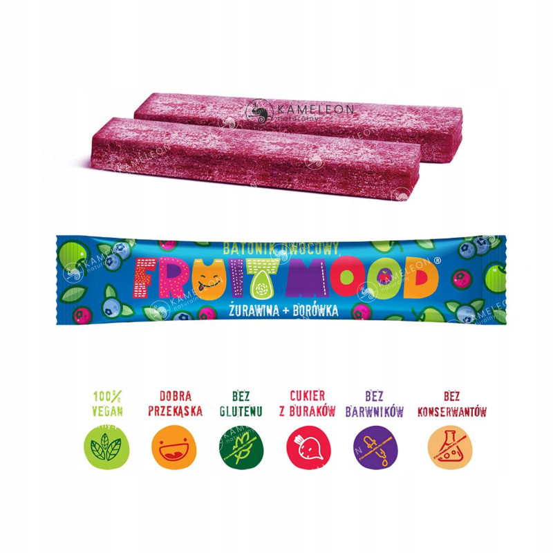 FRUIT MOOD batonik owocowy MIX SMAKÓW 6 różnych batonów