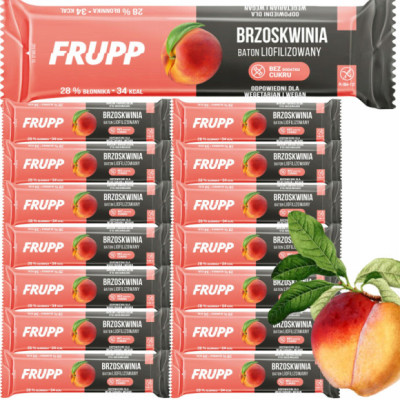 FRUPP BRZOSKWINIA Wege BATON LIOFILIZOWANY bez cukru glutenu Celiko 10G x15