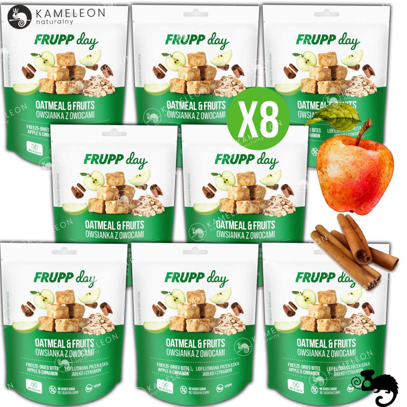 FRUPP DAY PRZEKĄSKA Liofilizowana Bez Cukru Glutenu JABŁKO CYNAMON 25g