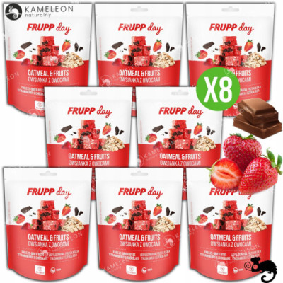 FRUPP DAY PRZEKĄSKA Liofilizowana bezCukru TRUSKAWKA CZEKOLADA 25g x8 0,2KG