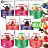 FRUPP DAY PRZEKĄSKA liofilizowana JAGODA MALINA TRUSKAWKA JABŁKO MIX 25g x8