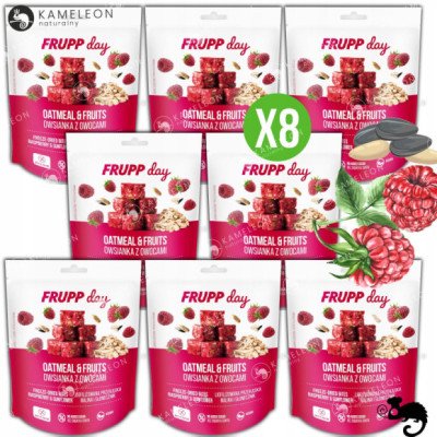 FRUPP DAY PRZEKĄSKA Liofilizowana KOSTKI bez cukru MALINA SŁONECZNIK 25g x8