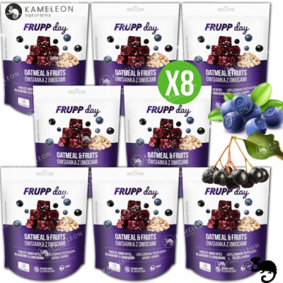 FRUPP DAY PRZEKĄSKA OWSIANA Liofilizowana KOSTKI BC JAGODA ARONIA 25g x8