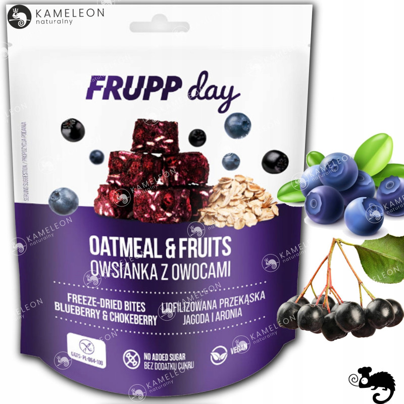 FRUPP DAY PRZEKĄSKA OWSIANA Liofilizowana KOSTKI BC JAGODA ARONIA 25gCeliko