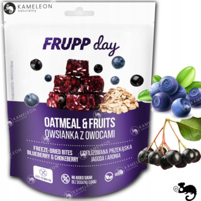 FRUPP DAY PRZEKĄSKA OWSIANA Liofilizowana KOSTKI BC JAGODA ARONIA 25gCeliko