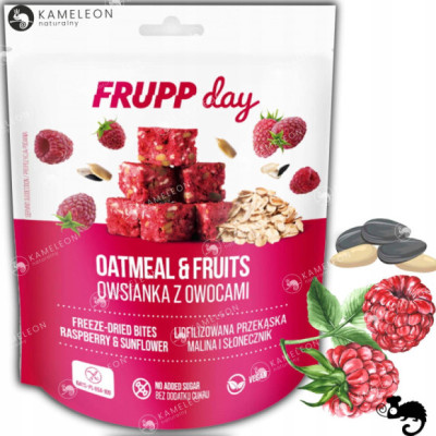 FRUPP DAY PRZEKĄSKA OWSIANA Liofilizowana KOSTKI BC MALINA SŁONECZNIK 25g