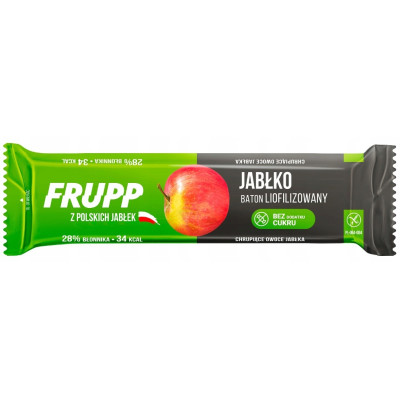 FRUPP JABŁKO Wege BATON LIOFILIZOWANY JABŁKOWY bez cukru glutenu 10g Celiko