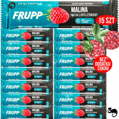 FRUPP MALINA wege BATON LIOFILIZOWANY Bez cukru Glutenu CELIKO 10g x15 150G