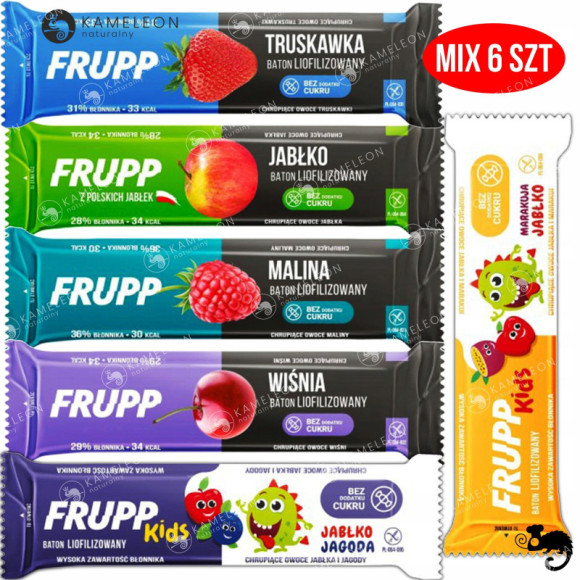 FRUPP wegański BATON LIOFILIZOWANY bez Cukru Glutenu CELIKO MIX SMAKÓW x18 FRUPP wegański BATON LIOFILIZOWANY bez Cukru Glutenu CELIKO MIX SMAKÓW x18