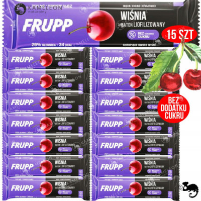 FRUPP WIŚNIA Wege BATON LIOFILIZOWANY bez cukru glutenu Celiko 10G x15 150G