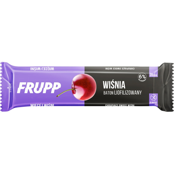 FRUPP WIŚNIA Wege BATON LIOFILIZOWANY bez cukru glutenu Celiko 10G x15 150G FRUPP WIŚNIA Wege BATON LIOFILIZOWANY bez cukru glutenu Celiko 10G x15 150G
