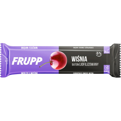 FRUPP WIŚNIA Wege BATON LIOFILIZOWANY WIŚNIOWY bez cukru glutenu 10g Celiko