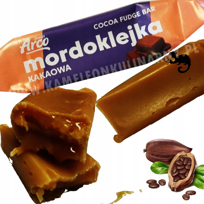 KRÓWKA MORDOKLEJKA o smaku KAKAOWYM KAKAOWA KAKAO 30g batonik Arco Sweets