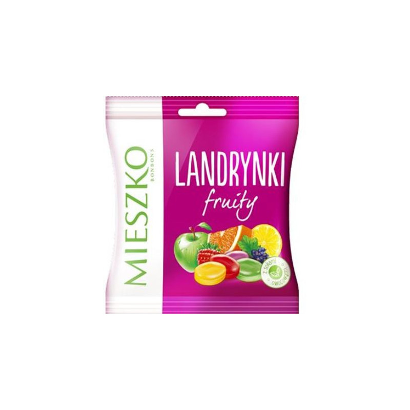 LANDRYNKI OWOCOWE fruity KARMELKI TWARDE O SMAKACH OWOCOWYCH 90g MIESZKO