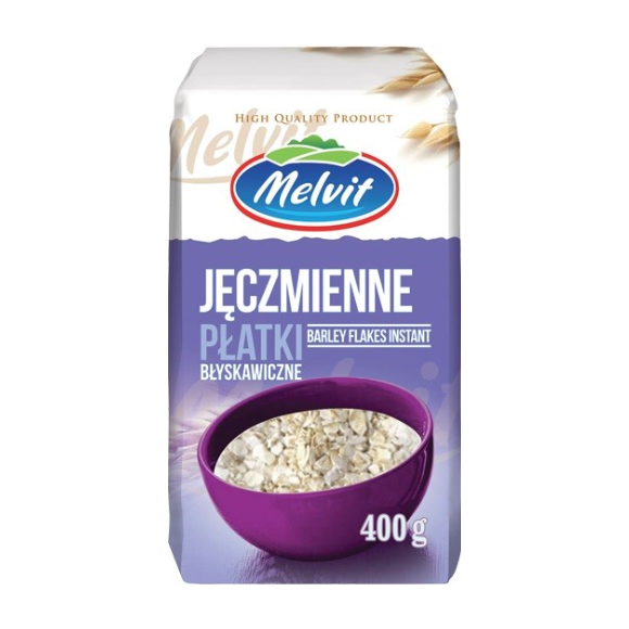 Melvit PŁATKI JĘCZMIENNE błyskawiczne 400G