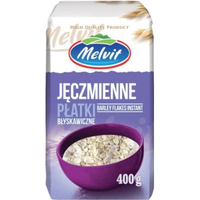 Melvit PŁATKI JĘCZMIENNE błyskawiczne 400G
