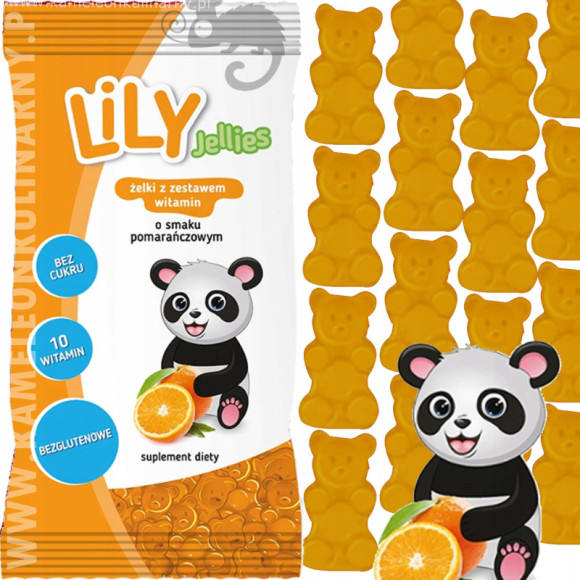 LILY JELLIES ŻELKI BEZ CUKRU Z WITAMINAMI TRUSKAWKA COLA POMARAŃCZA mix 3 LILY JELLIES ŻELKI BEZ CUKRU Z WITAMINAMI TRUSKAWKA COLA POMARAŃCZA mix 3
