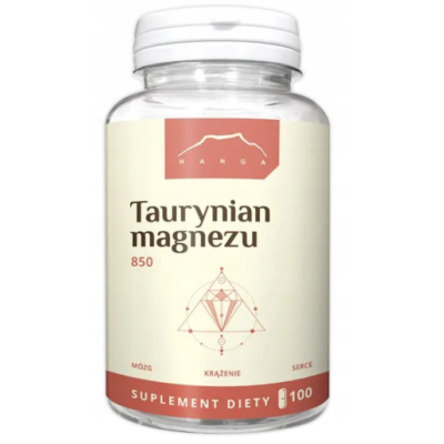 Nanga TAURYNIAN MAGNEZU 100kaps 850 MG wsparcie UKŁAD