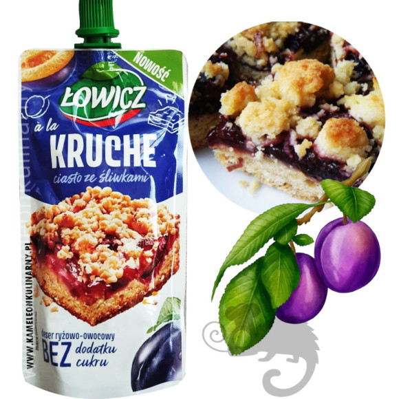 MUS DESER RYŻOWO OWOCOWY smak KRUCHE CIASTO ZE ŚLIWKAMI 100g ŁOWICZ Nowość! MUS DESER RYŻOWO OWOCOWY smak KRUCHE CIASTO ZE ŚLIWKAMI 100g ŁOWICZ Nowość!