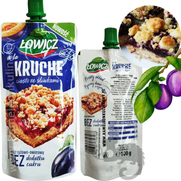 MUS DESER RYŻOWO OWOCOWY smak KRUCHE CIASTO ZE ŚLIWKAMI 100g ŁOWICZ Nowość! MUS DESER RYŻOWO OWOCOWY smak KRUCHE CIASTO ZE ŚLIWKAMI 100g ŁOWICZ Nowość!