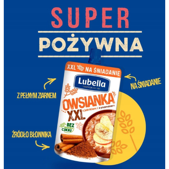 MUS OWSIANKA JABŁKO Z CYNAMONEM bez cukru DUŻA TUBKA 170g LUBELLA MUS OWSIANKA JABŁKO Z CYNAMONEM bez cukru DUŻA TUBKA 170g LUBELLA