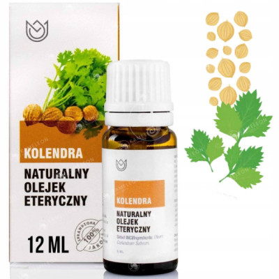 NATURALNY OLEJEK ETERYCZNY KOLENDRA trawienie 12ml